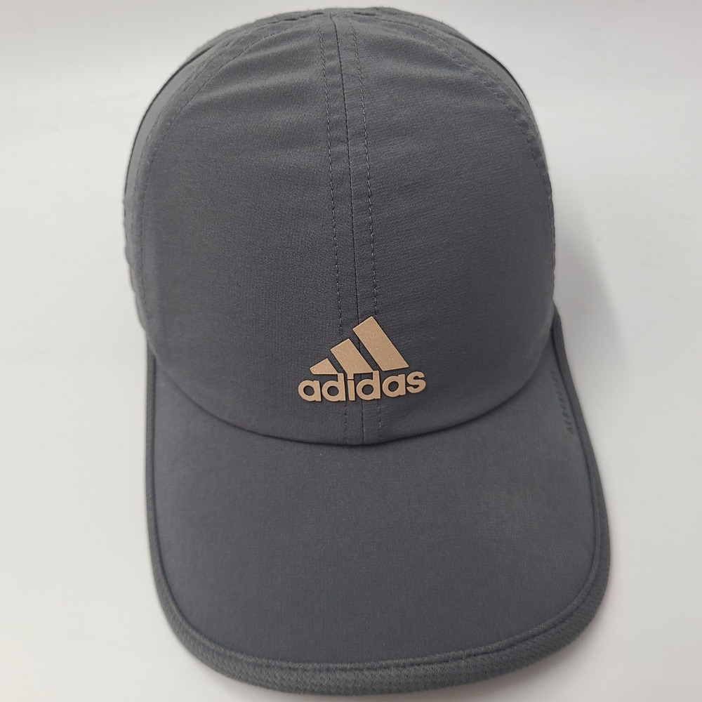 Women Adidas Hat Adjustable Gray Beige Aeroready Running Golf Performance Casual